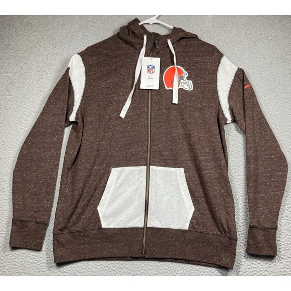 Cleveland Browns‎ Hoodie Womens Large Nike Full Zip Lightweight NFL Football NEW - Picture 1 of 16